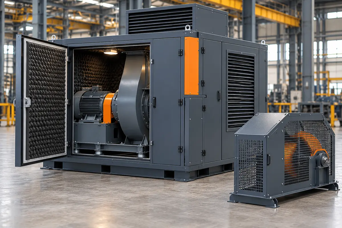 Machine covers & acoustic enclosure fabrication illustration