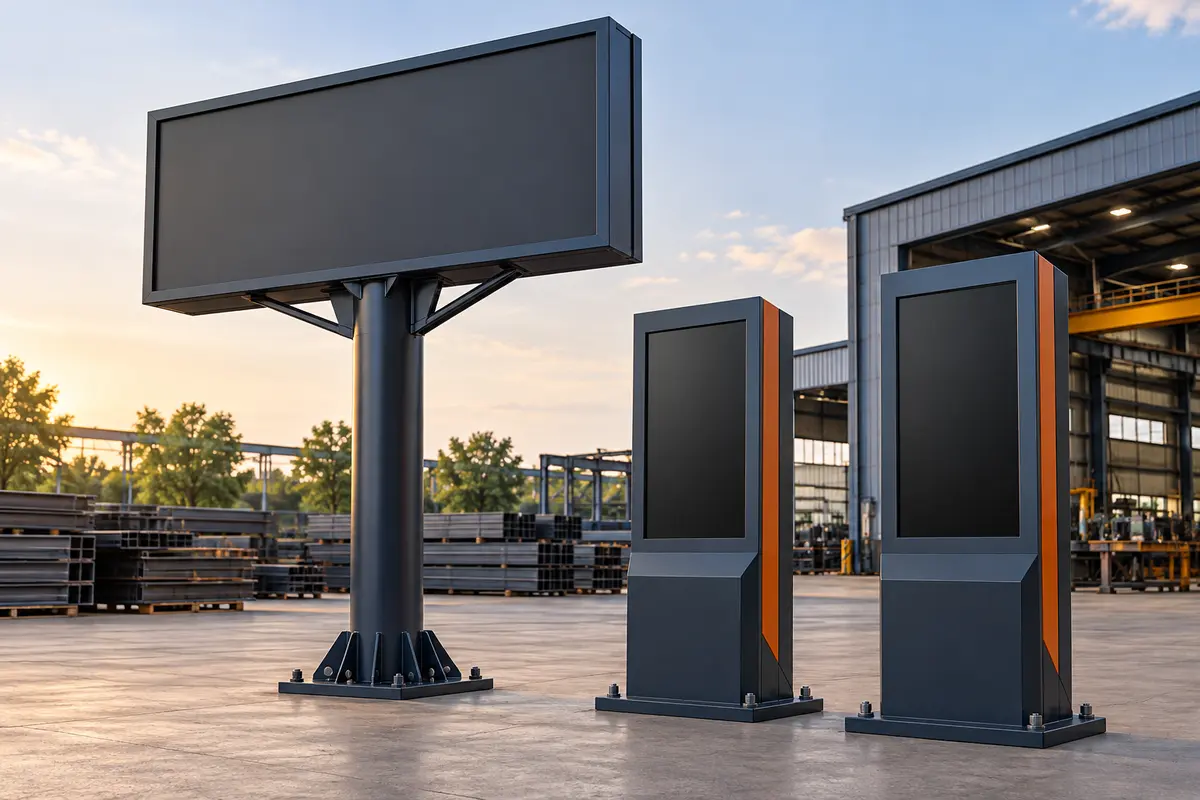 Unipoles, kiosks & display housings illustration