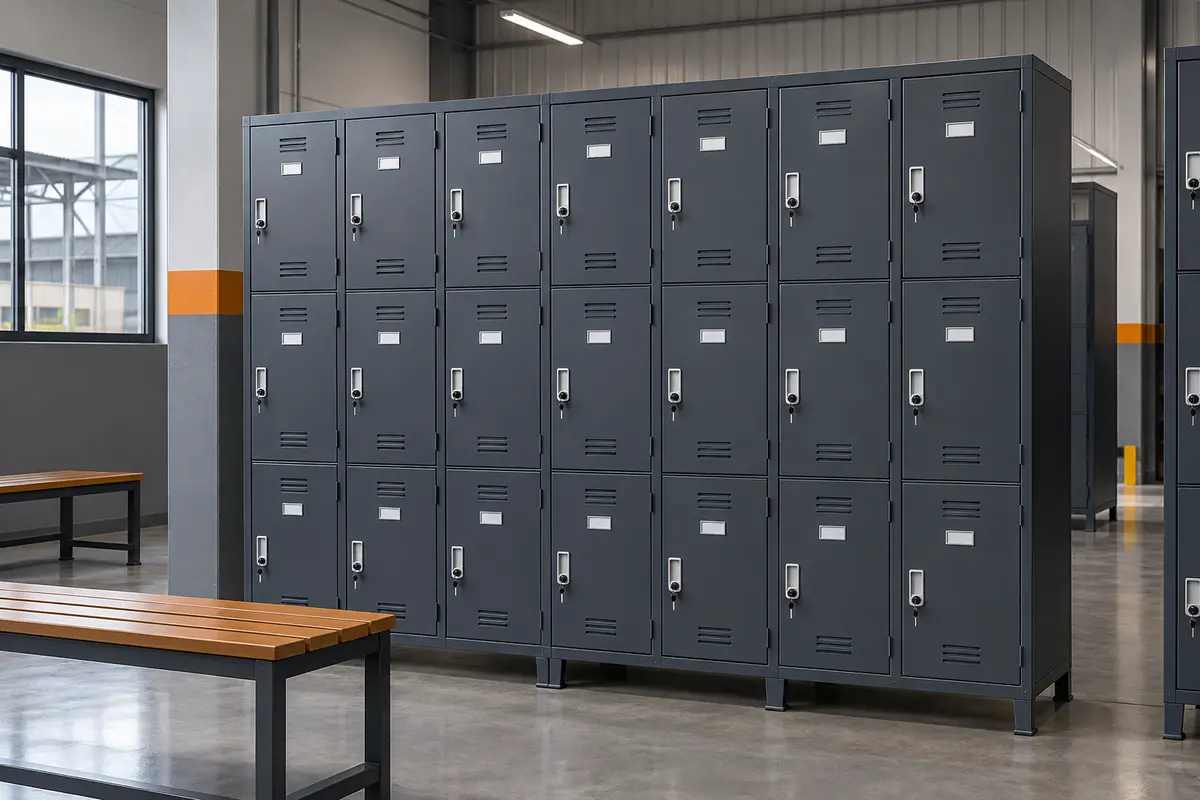 Industrial & staff lockers illustration