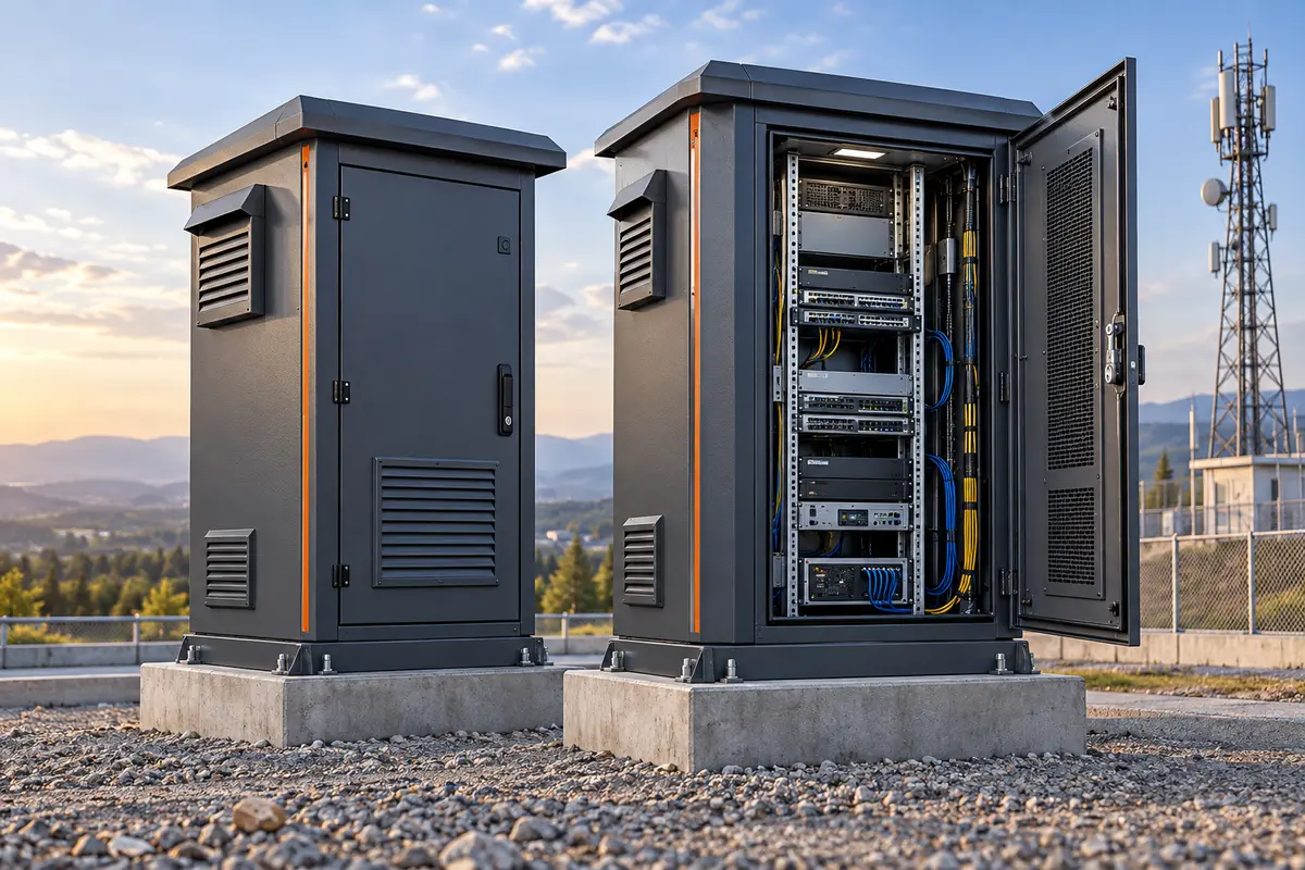 Outdoor racks & equipment cabinets illustration