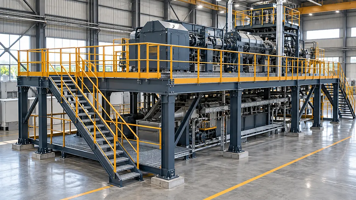 Machine platforms, walkways & gratings illustration